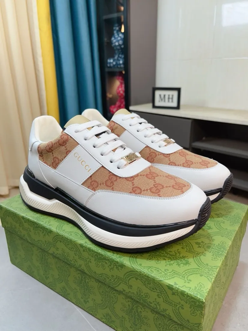 Men's shoes 💰458🌹🌹[GUCCI] Gucci's new lace-up casual men's shoes are on the market first, and the materials and workmanship are superior to all versions on the market. The highest quality shipped first-layer cowhide with imported original perforated materials➕Genuine leather lining, privately molded soft outsole, high foot comfort, imported special materials highlight the brand's unique charm, high-end customization 38-44